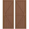 Ekena Millwork Americraft 6-Board Wood 2 Equal Panel Frmd Board-n-Batten Shutters w/Dbl Z-Bar, ARW102BF621X77BTH, PR ARW102BF621X77BTH - alternate 1